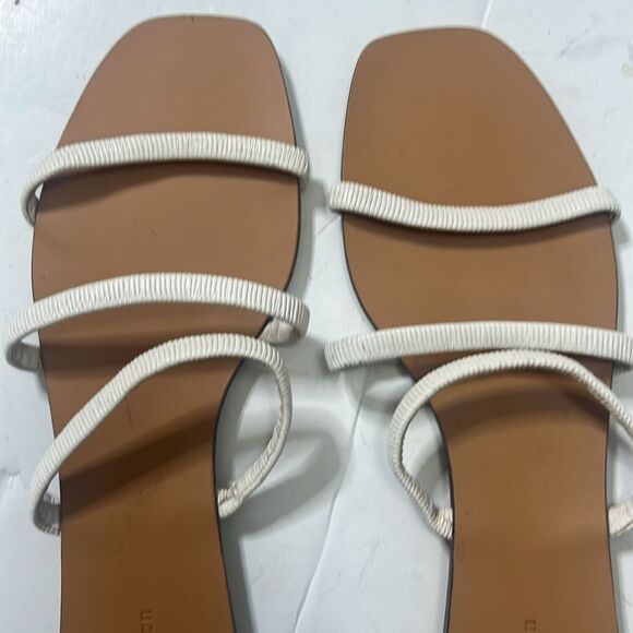 REFORMATION RUCHED STRAPS WHITE‎ SANDALS SIZE 8.5 - Picture 5 of 5
